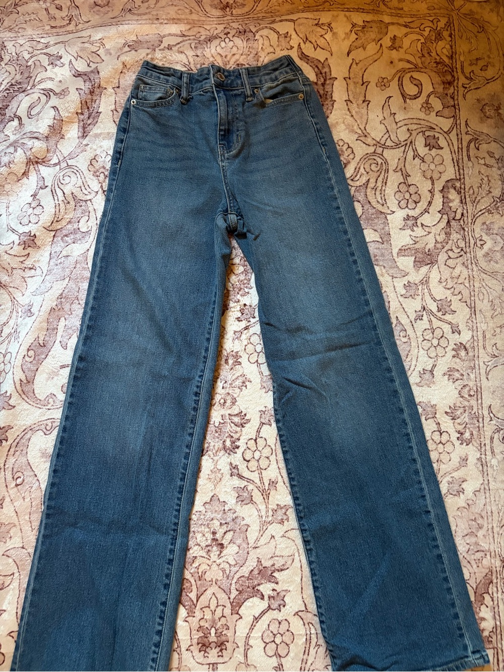 Classic High-Rise Straight Leg Women's Jeans - Dark Blue